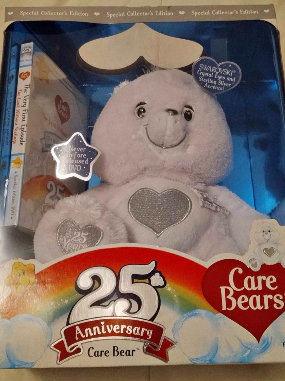 Care Bears Lavender 25th Anniversary Plush with Silver Heart Accents